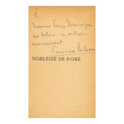 Princesse Bibesco, Noblesse de robe, 1928, cu dedicație