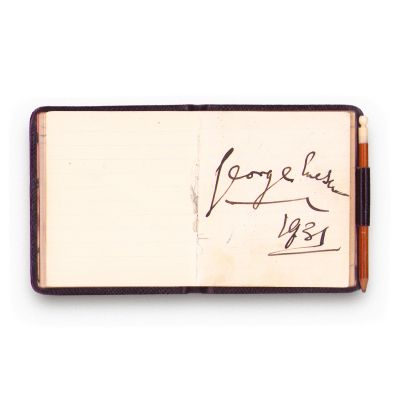 Carnețel cu semnătura lui George Enescu, 1931
