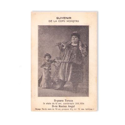 Anomalii și curiozități antropologice, 5 fotografii tip carte poștală - piese de colecție foarte rare