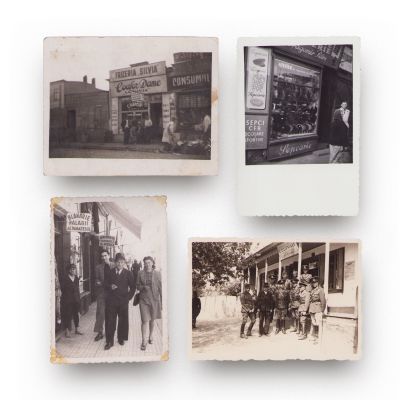 Spații comerciale, patru fotografii de epocă