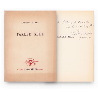 Tristan Tzara, Parler seul, 1955, exemplar numerotat și cu dedicație 