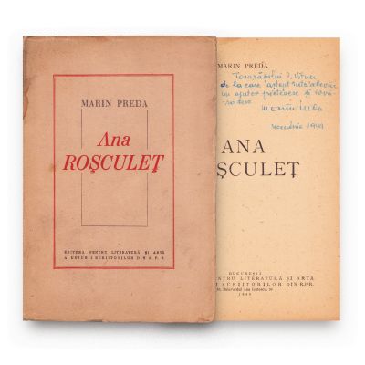 Marin Preda, Ana Roșculeț, 1949, cu dedicație