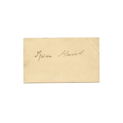 Spiru Haret, carte de vizită realizată olograf