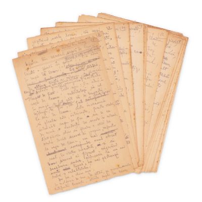 Geo Dumitrescu, Ieșirea din veacul sapei de lemn, text manuscris, 1953 