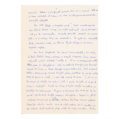 Nicolae Manolescu, „Triumful lui Iona”, 3 file manuscris