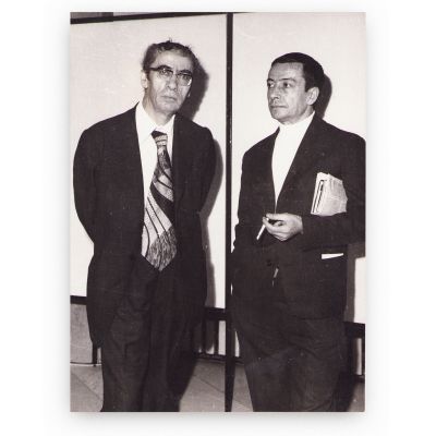 Marin Preda, scrisoare către Geo Dumitrescu, 1953 + fotografie de epocă, 1977