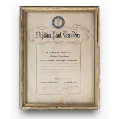 Fédération Aéronautique Internationale, diplomă pentru Banica Enciulescu, 18 octombrie 1961