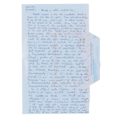 Adrian Păunescu, scrisoare pentru Geo Dumitrescu, 9 noiembrie 1970