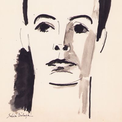 Portretul lui Geo Dumitrescu, semnat de Sabin Bălașa