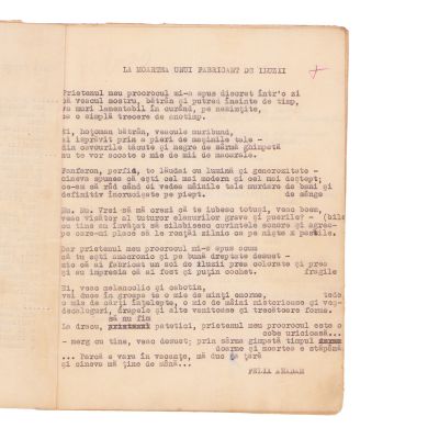 Geo Dumitrescu, exemplar cenzurat al revistei „Albatros”, număr intitulat „Sârmă Ghimpată”, 1941- manuscris