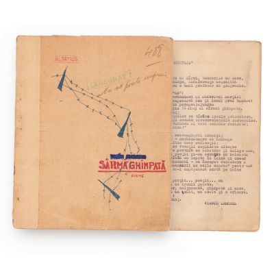 Geo Dumitrescu, exemplar cenzurat al revistei „Albatros”, număr intitulat „Sârmă Ghimpată”, 1941- manuscris
