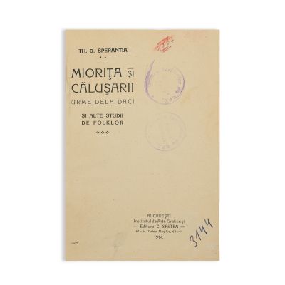Th. Speranția, Miorița și călușarii, 1914