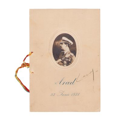 Vizita regelui Carol al II-lea la Arad, meniu, cu semnătură, 23 iunie 1931