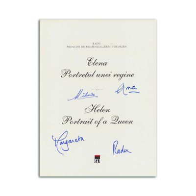 Radu Principe de Hohenzollern-Veringen, Elena Portretul unei regine, cu semnături