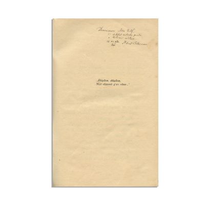 Mihail Sadoveanu, Baltagul, [1930], prima ediție, cu dedicație către Asia Ballif