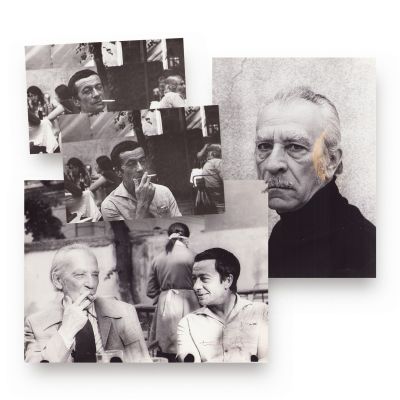 Geo Dumitrescu și Eugen Jebeleanu, 4 fotografii de epocă, 1980
