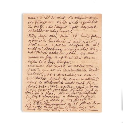 Mircea Eliade, „A venit Bossie”, filă manuscris din „Jurnalul adolescentului miop”, cca. 1921 - 1925 