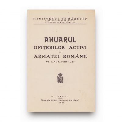 Anuarul ofițerilor activi ai Armatei Române pe anul 1926-1927