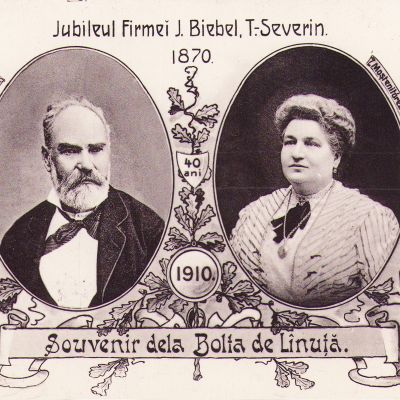 Jubileul Firmei J. Biebel din Turnu-Severin, fotografie tip carte poștală