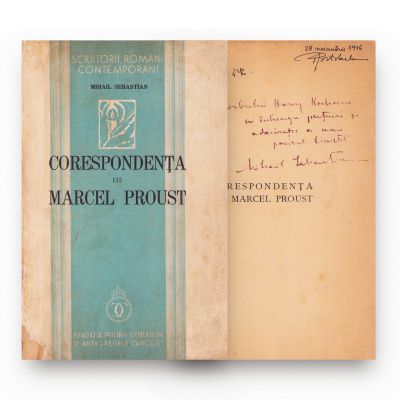 Mihail Sebastian, Corespondența lui Marcel Proust, 1939, cu dedicație 
