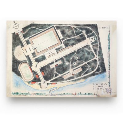 Proiectul Parcului Național Sportiv de la Snagov + Proiect de construcție a unei prefecturi, arhitect Stanislav Bortnovski