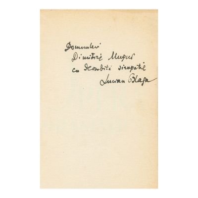 Lucian Blaga, Opera dramatică, două volume, 1942, cu dedicație către Dimitrie Mugur