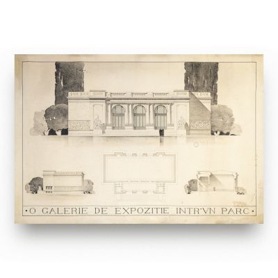 Proiectul unei galerii de expoziție într-un parc, arhitect Stanislav Bortnovski