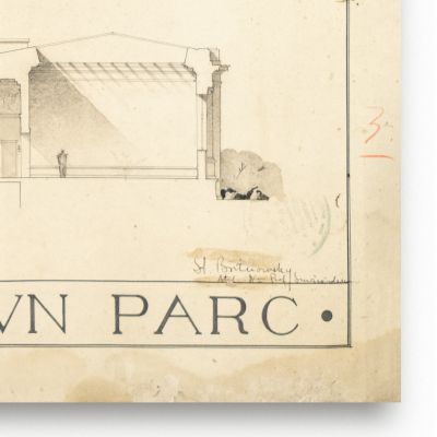 Proiectul unei galerii de expoziție într-un parc, arhitect Stanislav Bortnovski