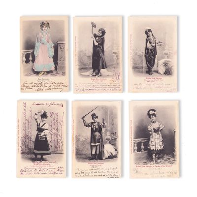 Artista Nora Marinescu, șase fotografii tip carte poștală - foarte rare