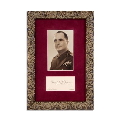 Gr. Nicolae Scarlat Stoenescu, fotografie tip carte poștală + carte de vizită