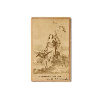 Radu Golescu, gr. Nicolae Golescu, gr. Al. Cernat, gr. Const. Pilat,  Independența României, 5 fotografii tip carte-de-visite, atelier Frații Șaraga