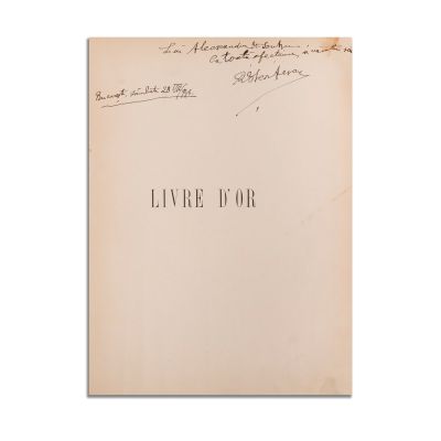 Cartea de aur a nobilimii fanariote și a familiilor domnești din Țara Românească și Moldova, 1904, cu dedicație 