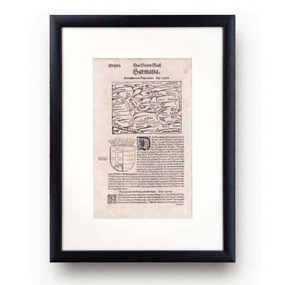 Sebastian Munster, Harta Ungariei și a regiunilor înconjurătoare, gravură, post 1544