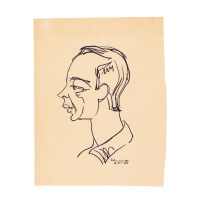 Cinci portrete și caricaturi ale lui Geo Dumitrescu, semnate de Ion Vlad și Silvan Ionescu