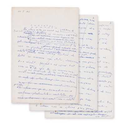 Geo Bogza, „Cuvîntul”, trei file manuscris