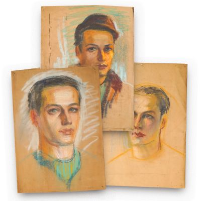 Tânărul Geo Dumitrescu, trei portrete în pastel