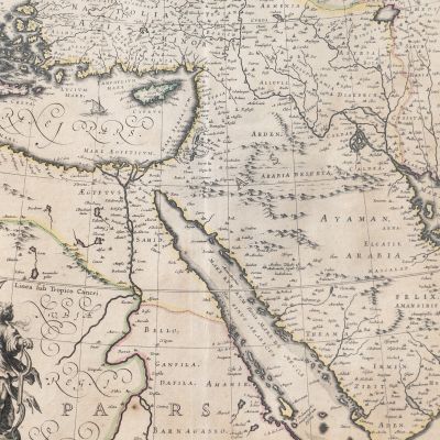 Willem Janszoon Blaeu, harta Imperiului Otoman, gravură în cupru, 1635 
