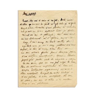 Mircea Eliade, Stări sufletești, două pagini manuscris
