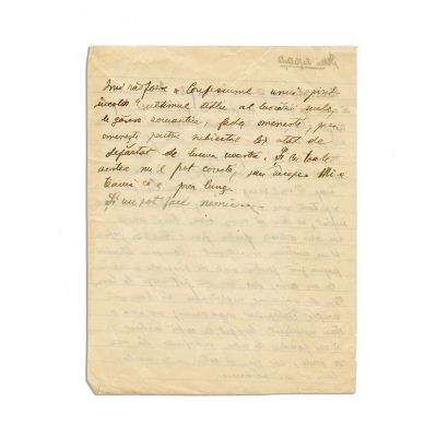 Mircea Eliade, Stări sufletești, două pagini manuscris