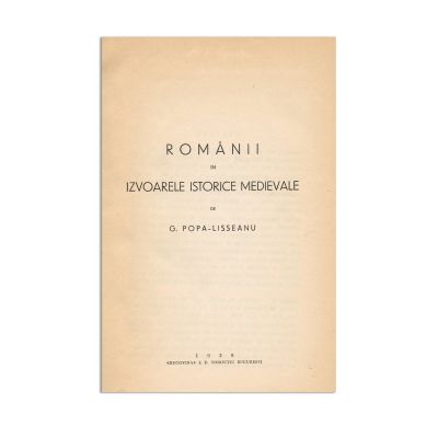 G. Popa-Lisseanu, Românii în izvoarele istorice medievale, 1939, cu dedicație către Th. Capidan
