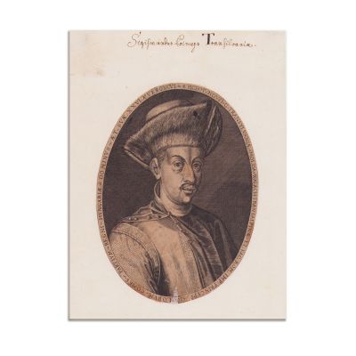 Sigismund Báthory, gravură în curpu realizată de Dominicus Custos 