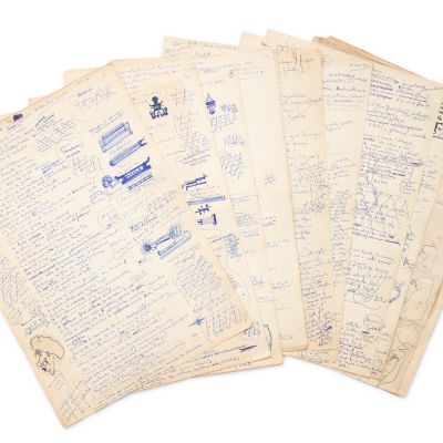 Geo Dumitrescu, manuscrisul povestirii Balada corăbiilor de piatră, 1961