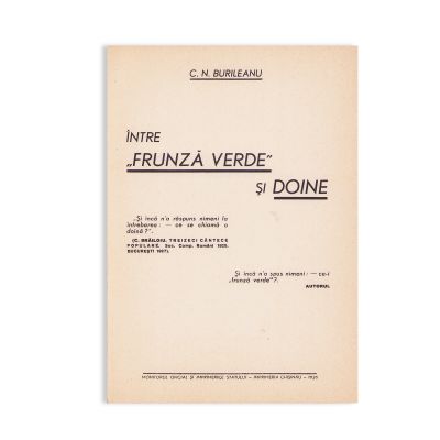 G. T. Niculescu-Varone, Strigături alese de la horă, 1938, cu dedicație + C. N. Burileanu, Între „Frunză Verde” și Doine, 1936