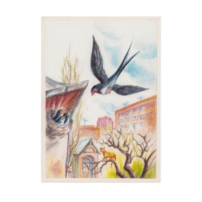 Adrian Ionescu, trei planșe în creion