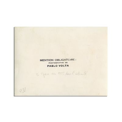 Tristan Tzara, fotografie de epocă, atelier Pablo Volta, 1955