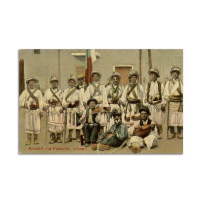 Călușari, două cărți poștale ilustrate, 1908