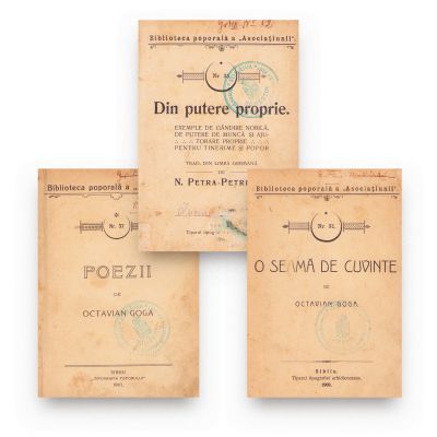 Octavian Goga, O seamă de cuvinte, 1908 + Poezii, 1910 + N. Petra-Petrescu, Din putere proprie, 1908