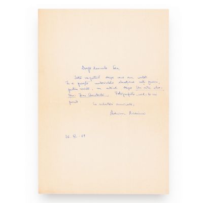 Adrian Marino, două scrisori pentru Geo Dumitrescu, 1967-1969