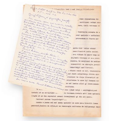 Geo Dumitrescu, manuscrisul articolului „Camil Petrescu și generația noastră”, 1943