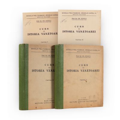 Prof. Dr. Gh. Nedici, Curs de istoria vânătoarei, două volume, 1936